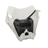 Projecteur LED moto + plaque Enduro Offroad  blanc Le Pratique du Motard