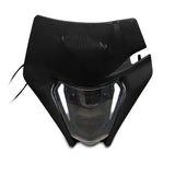 Projecteur LED moto + plaque Enduro Offroad  SW1 DRL noir Le Pratique du Motard