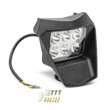 Projecteur LED moto + plaque pour Enduro XDure BK2 carenage Universel noir Le Pratique du Motard