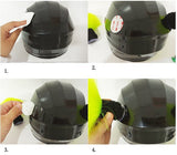 Tresse pour casque moto - Jaune/Noir - Le Pratique du Motard