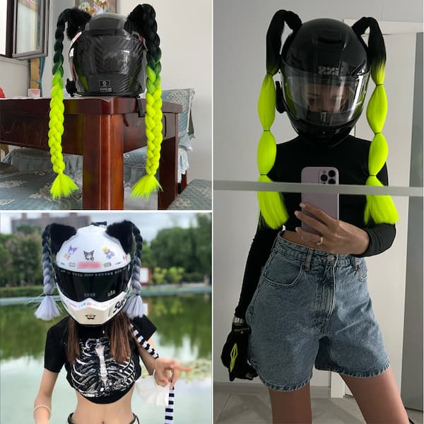 Tresse pour casque moto - Noir - Le Pratique du Motard
