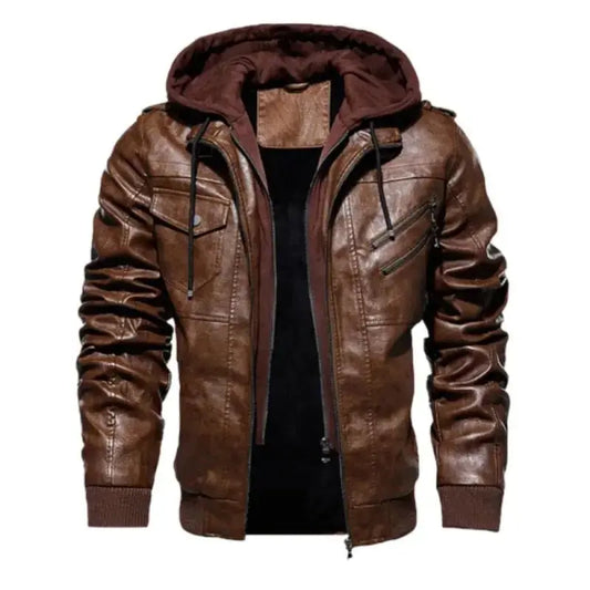 Veste cuir biker a capuche - Le Pratique du Motard